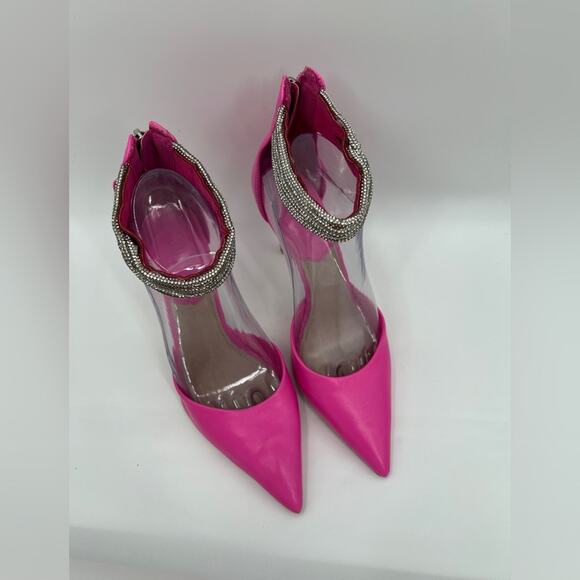 SCHUTZ Linara Nappa Leather Crystal Pump - Picture 3 of 7